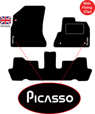 Piso Tapete Sob Medida Para Esteiras De Carro Citroen C4 Picasso 2007 a 2013 Logotipos E Clipes comprar usado  Enviando para Brazil