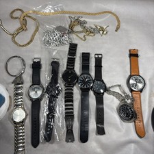 Lote de 8 relojes/y algunas piezas de joyería collares L3 segunda mano  Embacar hacia Mexico