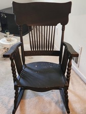 1899 Wisconsin Chair Company Rocker em mancha original com marcador de propriedade comprar usado  Enviando para Brazil