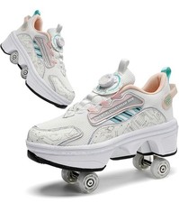 Tênis de patinação de quatro rodas uso duplo rolo duplo masculino esporte caminhada comprar usado  Enviando para Brazil