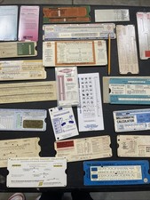 Usado, Lote de 22 tabelas calculadoras régua deslizante papelão ferramenta de engenharia impostos sobre estoque comprar usado Usado, Lote de 22 tabelas calculadoras régua deslizante papelão ferramenta de engenharia impostos sobre estoque comprar usado  Enviando para Brazil