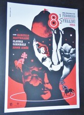 Cartaz cubano assinado 8 1/2 para filme FELLINI + festival de arte em CUBA comprar usado  Enviando para Brazil