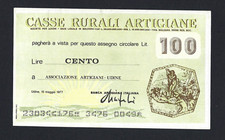Miniassegno 100 lire usato  Colleferro