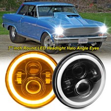 Par de Faróis de LED Redondos 7" Hi/Lo Feixe Selado Para Chevrolet Chevy Nova 1963-1978 comprar usado  Enviando para Brazil