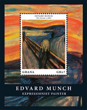 Używany, Ghana 2013 - Edvard Munch 150. urodziny - Pamiątkowy arkusz znaczków - MNH na sprzedaż  Wysyłka do Poland