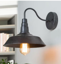 Arandela de parede clássica industrial preta rústica 1 luz celeiro comprar usado  Enviando para Brazil