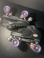 Riedell R3 Cayman tamanho 7 patins quádruplos zen sonar rodas patins pretos Derby comprar usado  Enviando para Brazil