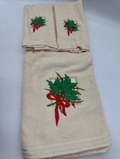 Conjunto de toalhas de banho vintage 3 peças Natal 1 banho 2 mãos 100% algodão bordado azevinho comprar usado Conjunto de toalhas de banho vintage 3 peças Natal 1 banho 2 mãos 100% algodão bordado azevinho comprar usado  Enviando para Brazil