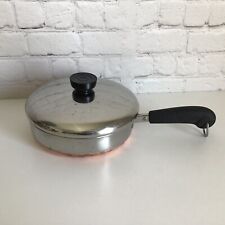 Frigideira Revere Ware STRAIGHT SIDE parte inferior de cobre refogada 7” com tampa anel duplo comprar usado  Enviando para Brazil