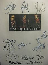 Roteiro de TV assinado The Vampire Diaries Nina Dobrev Paul Wesley Ian Somerhalder rpt comprar usado  Enviando para Brazil
