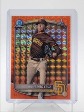 HUMBERTO CRUZ 2025 BOWMAN CROMO 1º ALARANJADO PADRES GEOMÉTRICOS /25 Q1610 comprar usado  Enviando para Brazil