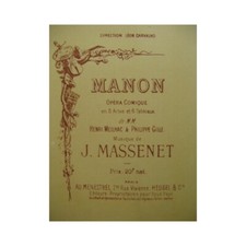 Massenet jules manon d'occasion  Blois