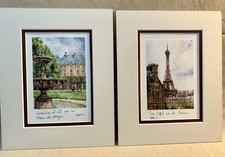 Watercolors parisian scenes for sale  New Port Richey