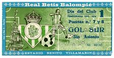ENTRADA FUTBOL REAL BETIS BALOMPIE - DIA DEL CLUB 1975 1976 GOL SUR Nº00185 comprar usado  Enviando para Brazil