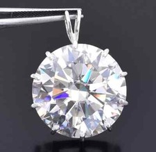 Usado, Pingente solitário de diamante tratado off white raro 30 quilates certificado em prata 925 comprar usado  Enviando para Brazil