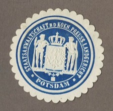 Siegelmarke preußen staatsanw gebraucht kaufen  Berlin