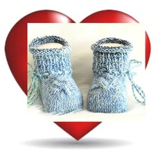 Babyschuhe gestrickt blau gebraucht kaufen  Baunatal