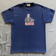 Camiseta masculina vintage 2000s Respect Skateboards Scarface azul média Skate Street Y2k comprar usado  Enviando para Brazil