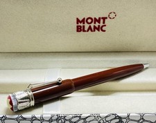 Caneta esferográfica premium Mont blanc King edição limitada tinta azul marrom e prata comprar usado  Enviando para Brazil