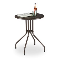 Okrągły stół ogrodowy Relaxdays 80 cm - plastik, biały, towar B, używany na sprzedaż  PL