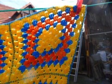 Bettüberwurf flower power gebraucht kaufen  Gemünden