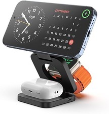 Cargador Inalámbrico Rápido KU XIU X55 Magnético Plegable 3 en 1 - NEGRO segunda mano  Embacar hacia Mexico