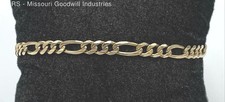 gold figaro bracelet link for sale  Saint Louis