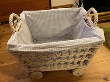 White wicker wheeled for sale  WISBECH