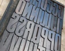 ENORME caractere tipo madeira 7,09" -Você escolhe "sua" letra - Fonte Letterpress ABC  comprar usado  Enviando para Brazil