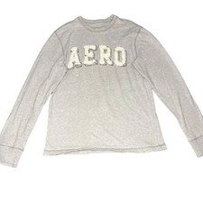 Usado, Camiseta Aeropostale masculina grande manga longa cinza gráfica gola redonda casual comprar usado  Enviando para Brazil