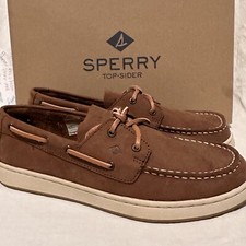 NOVO Sapato de Barco Sperry Cup II (2) Tamanho 5 M Couro Crianças Grandes Meninos 261419 Marrom, usado comprar usado  Enviando para Brazil