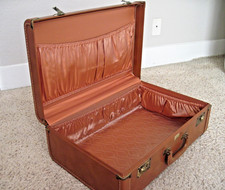Vintage brown suitcase for sale  Costa Mesa