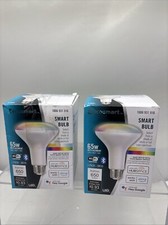 2 X lâmpadas inteligentes EcoSmart mudança de cor com controle de voz LED BR30 65W (B20 comprar usado  Enviando para Brazil