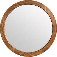 Hardwood round mirror for sale  SALFORD