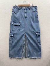 Saia jeans Tinseltown Juniors 15 Maxi Cargo cintura alta grunge anos 90 vibração comprar usado  Enviando para Brazil