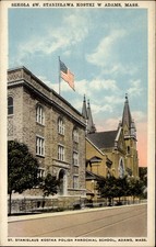 Używany, St Stanisław Kostka School Adams Massachusetts vintage pocztówka x676 na sprzedaż  Wysyłka do Poland