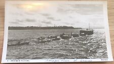 Cartão postal vintage reboque fluvial, Amazonas, Brasil, barcos no rio, não publicado comprar usado  Enviando para Brazil