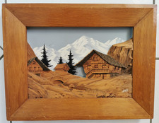 Tableau chalets montagne d'occasion  Cusset