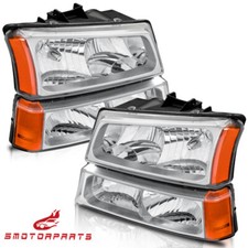 Faróis com carcaça cromada Chevy Silverado 1500/2500/3500 2003-2006 comprar usado  Enviando para Brazil