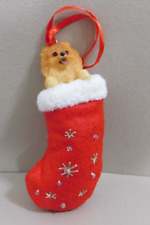 Pomeranian christmas stocking for sale  Shipping to Ireland