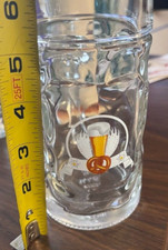  Caneca Stein de vidro de cerveja alemã 0,5 litros 5 polegadas de altura , usado comprar usado  Enviando para Brazil