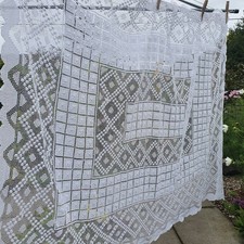 Vintage filet lace for sale  PERTH