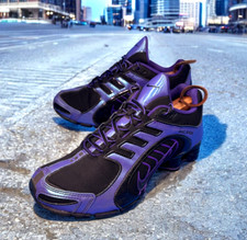 Tênis de corrida Nike Shox feminino 9 "Navina" preto iridescente roxo rua, usado comprar usado  Enviando para Brazil