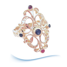 Bague rubis saphirs d'occasion  Meyzieu