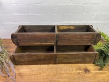 Vintage Rústico Madera Doble Ladrillo Molde Pantalla Estante Almacenamiento Caja comprar usado  Enviando para Brazil
