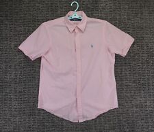 Usado, Camisa polo masculina Ralph Lauren listrada rosa grande manga curta Seersucker Preppy comprar usado  Enviando para Brazil