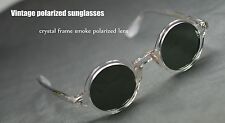 Óculos de Sol Lentes Redondas Preto Polarizada Óculos De Sol Johnny Depp Óculos Redondo De Cristal, usado comprar usado  Enviando para Brazil