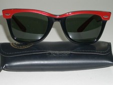 ÓCULOS DE SOL VINTAGE B&L RAY-BAN PRETO/VERMELHO BLEND G15 UV STREET NEAT WAYFARER 5022 comprar usado  Enviando para Brazil