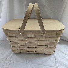 Peterboro Basket Co cesta básica de piquenique, tampa articulada, sem forro comprar usado  Enviando para Brazil