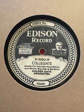 78Rpm Jazz, California Ramblers 'Collegiate' Edison Diamond Disc! comprar usado  Enviando para Brazil